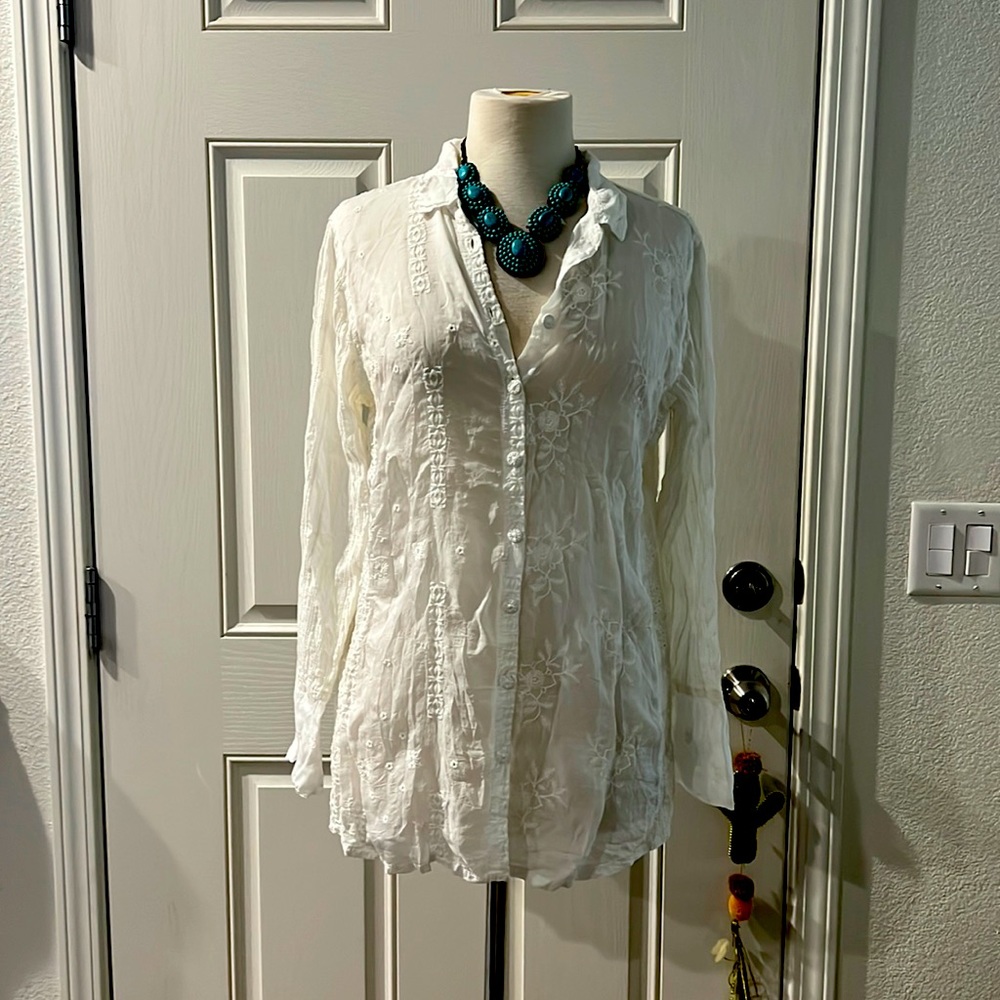 Johnny Was Eyelet Blouse